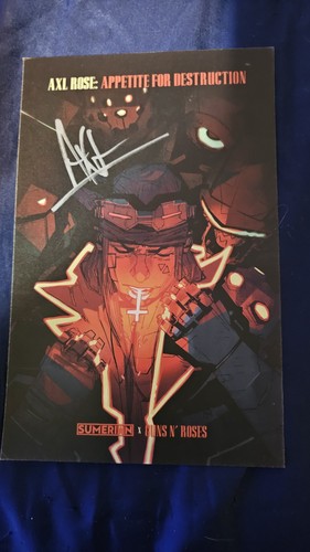 Axl rose signed card appetite - rose,